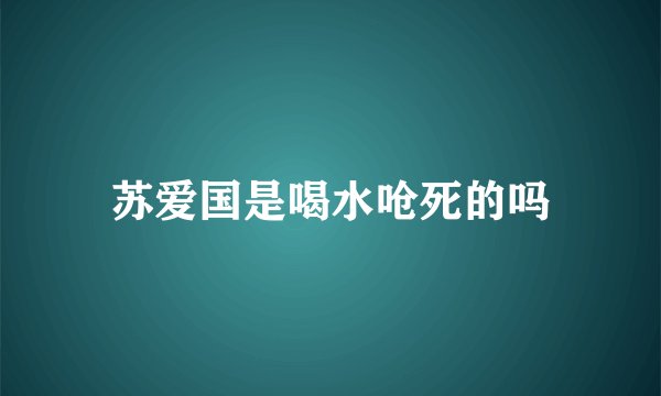 苏爱国是喝水呛死的吗