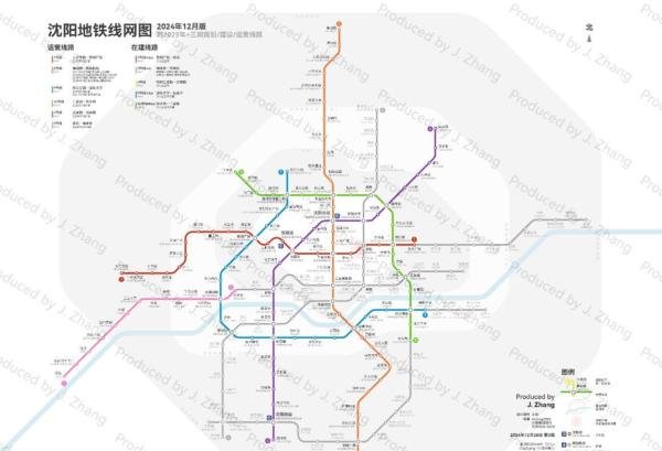 沈阳地铁线网图（2029年+三期规划）