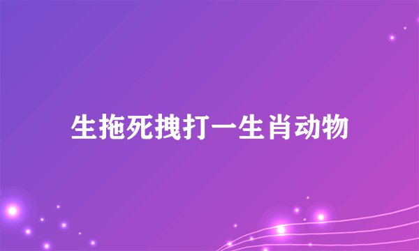 生拖死拽打一生肖动物