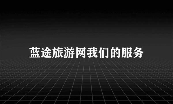 蓝途旅游网我们的服务