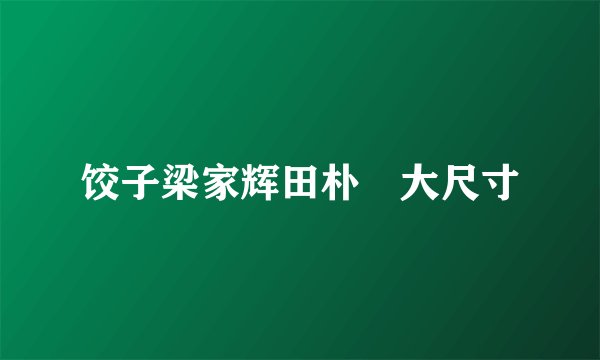 饺子梁家辉田朴珺大尺寸