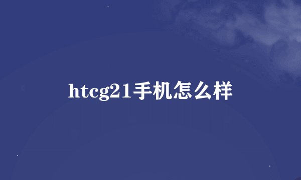 htcg21手机怎么样