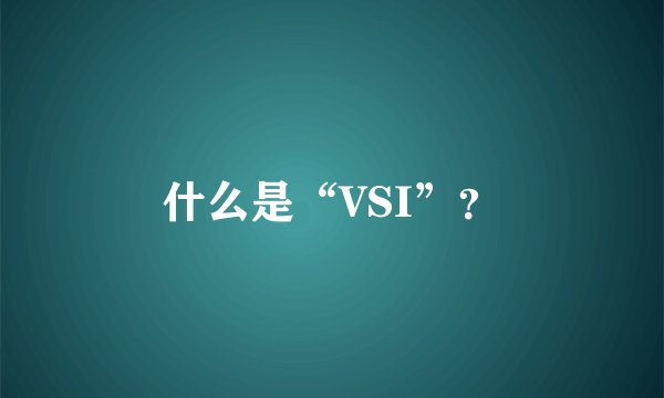 什么是“VSI”？