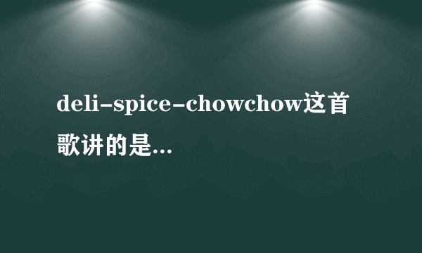 deli-spice-chowchow这首歌讲的是什么意，歌词一直是重复的，大概讲的什么意思呢