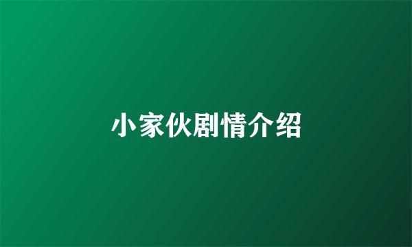 小家伙剧情介绍
