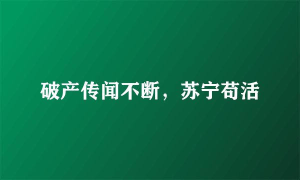 破产传闻不断，苏宁苟活