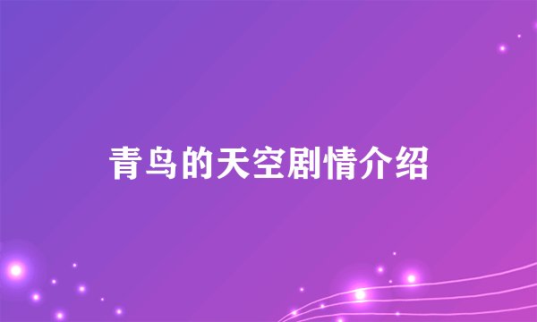 青鸟的天空剧情介绍