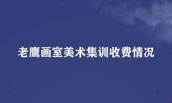 老鹰画室美术集训收费情况