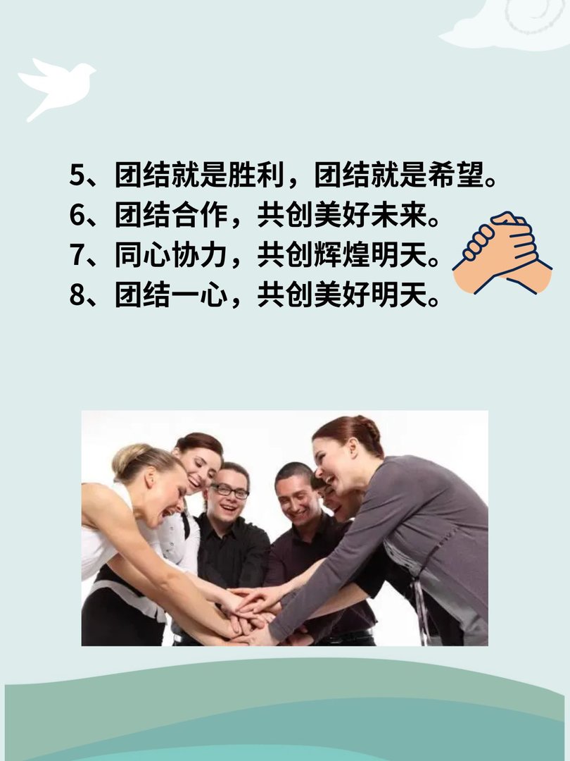 团队的凝聚力和团结性的句子