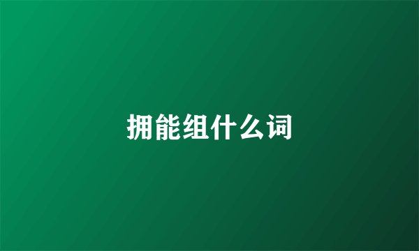 拥能组什么词