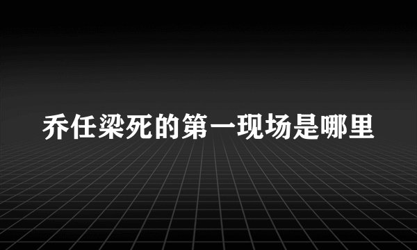 乔任梁死的第一现场是哪里