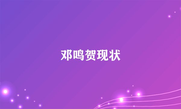 邓鸣贺现状