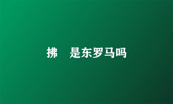 拂菻是东罗马吗