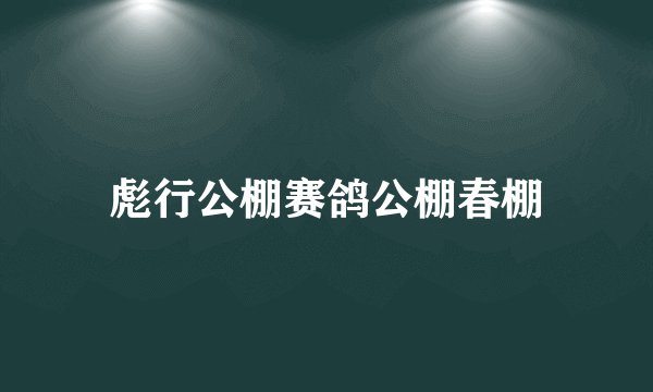 彪行公棚赛鸽公棚春棚