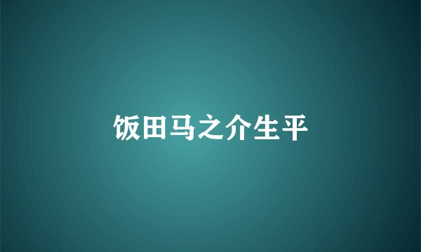饭田马之介生平