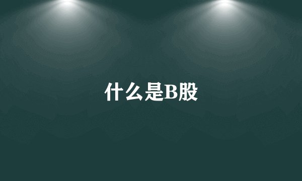 什么是B股