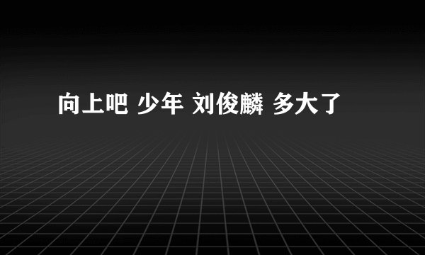 向上吧 少年 刘俊麟 多大了