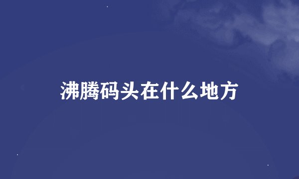 沸腾码头在什么地方