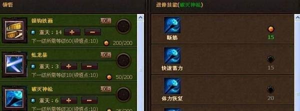斗战神神将重枪加点