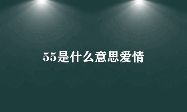 55是什么意思爱情