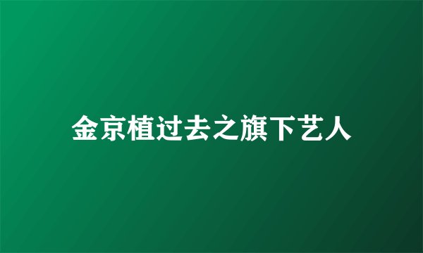 金京植过去之旗下艺人