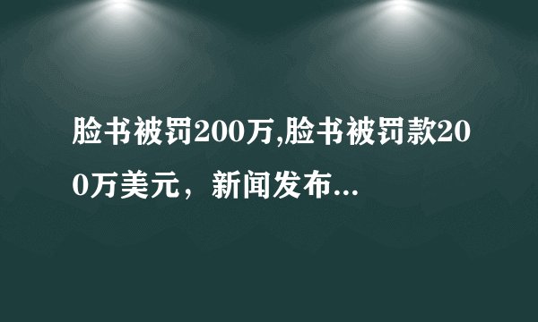 脸书被罚200万,脸书被罚款200万美元，新闻发布会不设中文口译