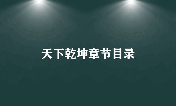 天下乾坤章节目录