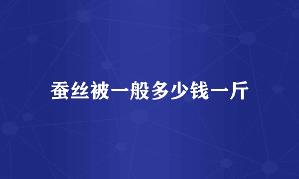 蚕丝被一般多少钱一斤
