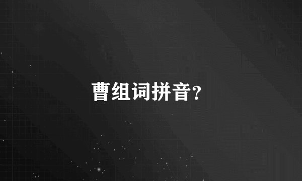 曹组词拼音？