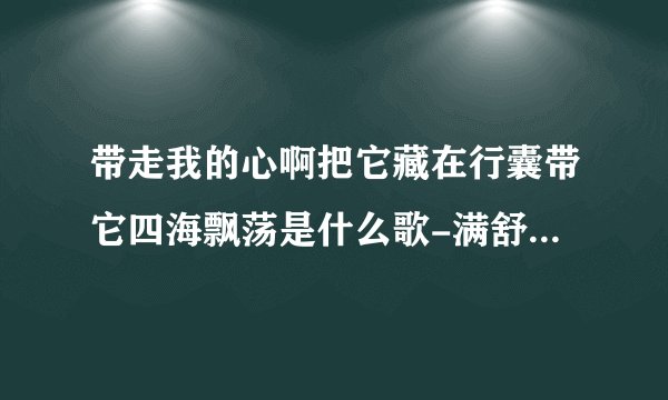 带走我的心啊把它藏在行囊带它四海飘荡是什么歌-满舒克以爱为囚歌曲完整版歌词