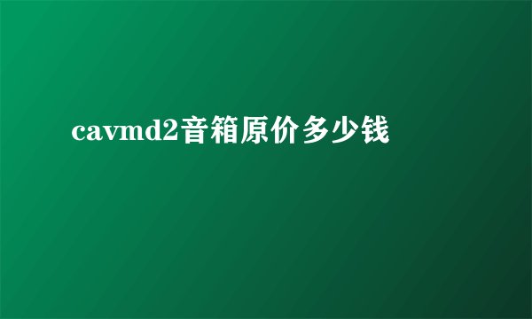cavmd2音箱原价多少钱