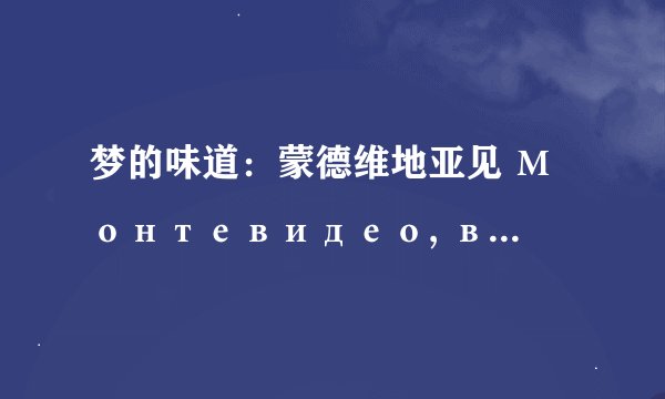 梦的味道：蒙德维地亚见 Монтевидео, видимо се!剧情介绍