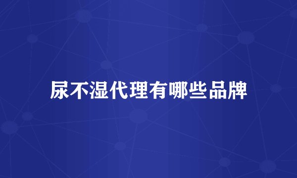 尿不湿代理有哪些品牌