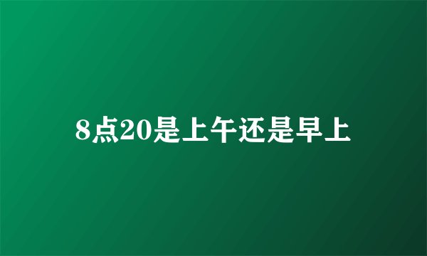 8点20是上午还是早上