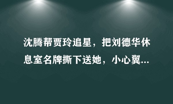 沈腾帮贾玲追星，把刘德华休息室名牌撕下送她，小心翼翼视若珍宝
