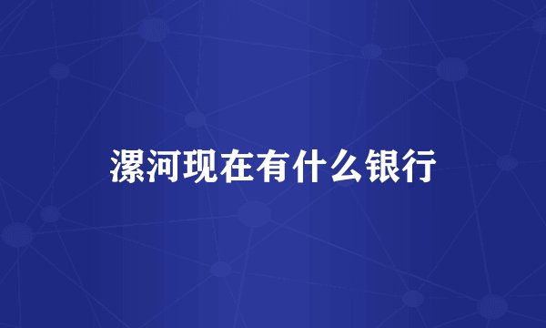 漯河现在有什么银行
