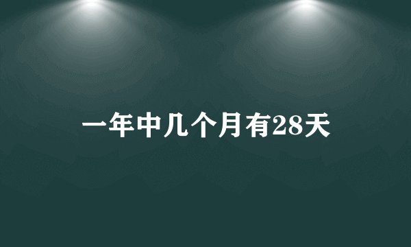 一年中几个月有28天