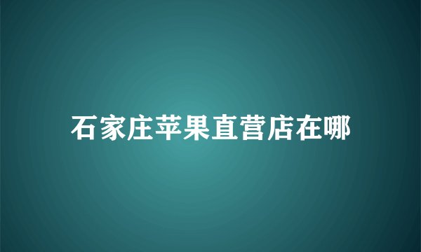 石家庄苹果直营店在哪