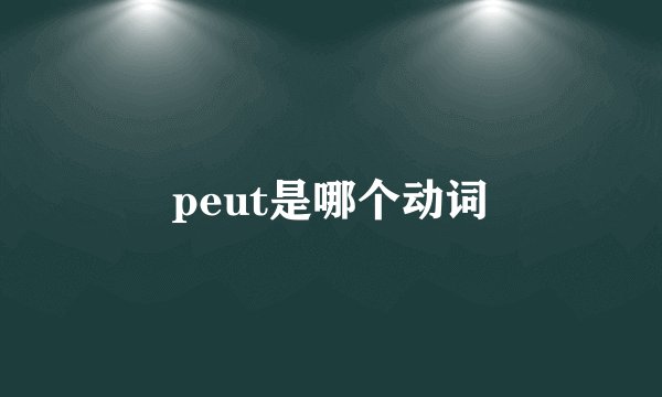 peut是哪个动词