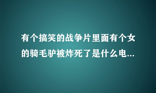 有个搞笑的战争片里面有个女的骑毛驴被炸死了是什么电影，还有烧那个炸弹