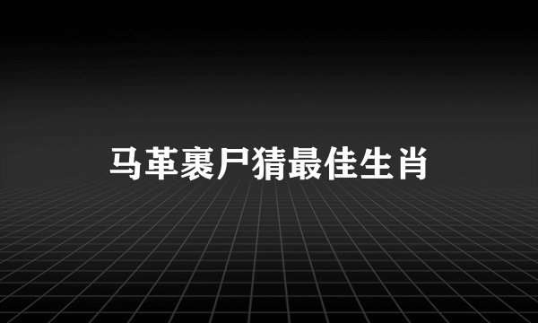马革裹尸猜最佳生肖