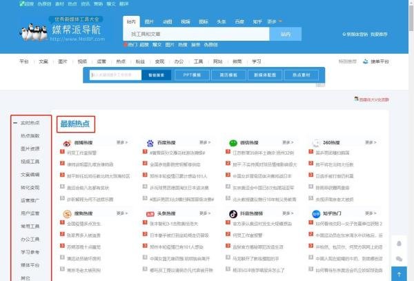 推荐几个新媒体人,创业者必备的几个导航网站