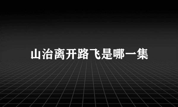 山治离开路飞是哪一集