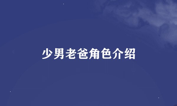 少男老爸角色介绍