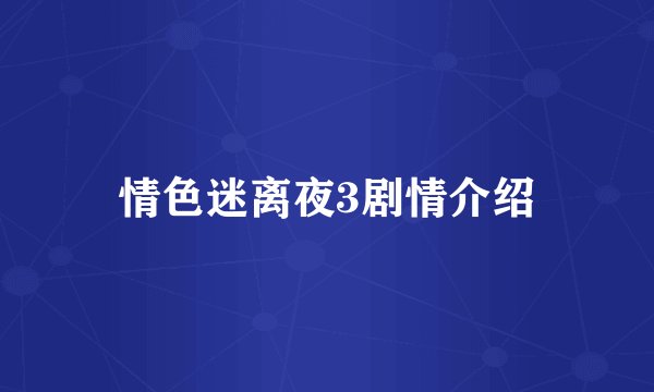 情色迷离夜3剧情介绍