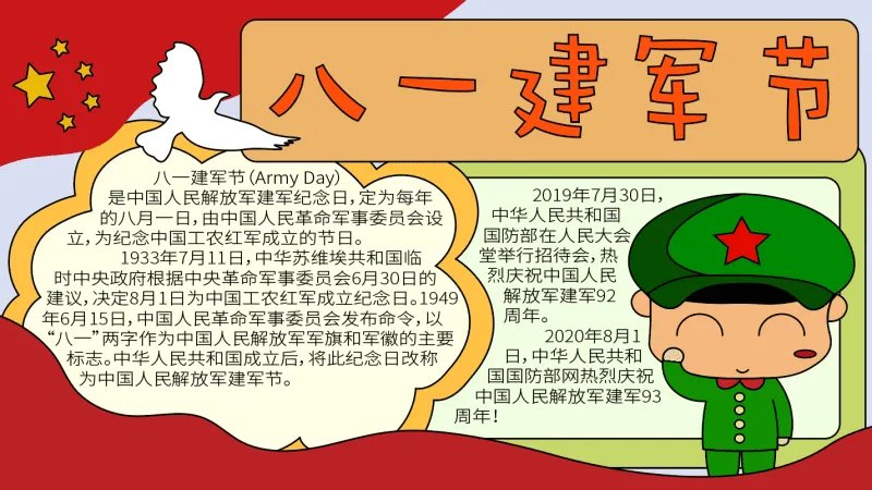 八一建军节的内容有哪些50字的？