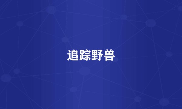 追踪野兽