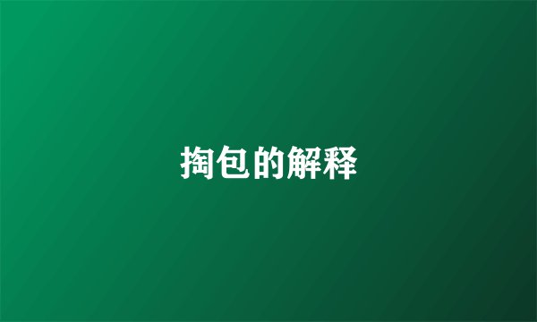 掏包的解释