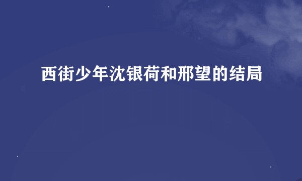 西街少年沈银荷和邢望的结局