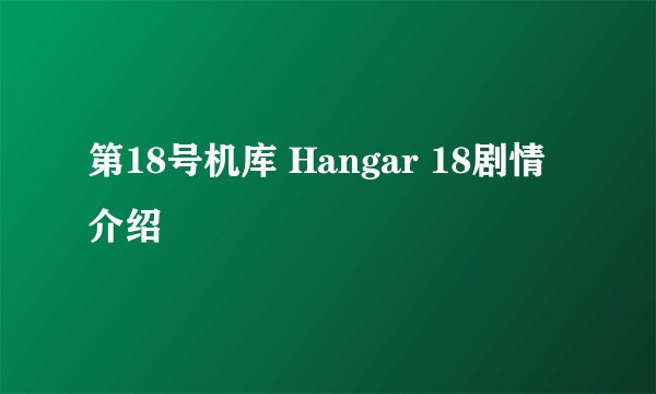 第18号机库 Hangar 18剧情介绍